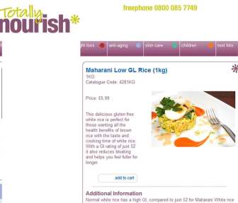 Totally Nourish Misleading text for Maharani Rice
